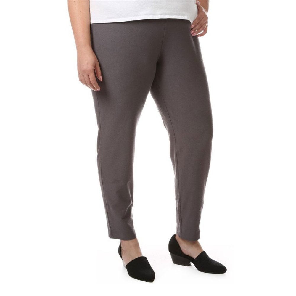Eileen Fisher Gray Cropped Pull-On Ankle Pants